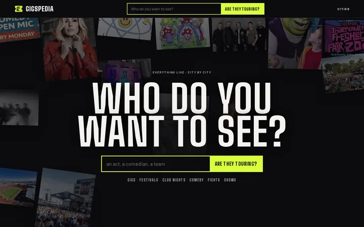 Gigspedia home page